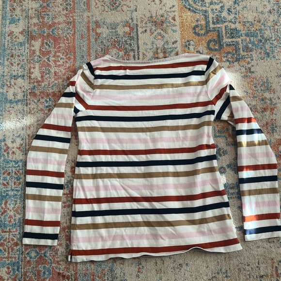 Talbots striped boatneck long sleeve tshirt - Picture 4 of 5